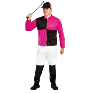 Mens Jockey Black & Pink Costume