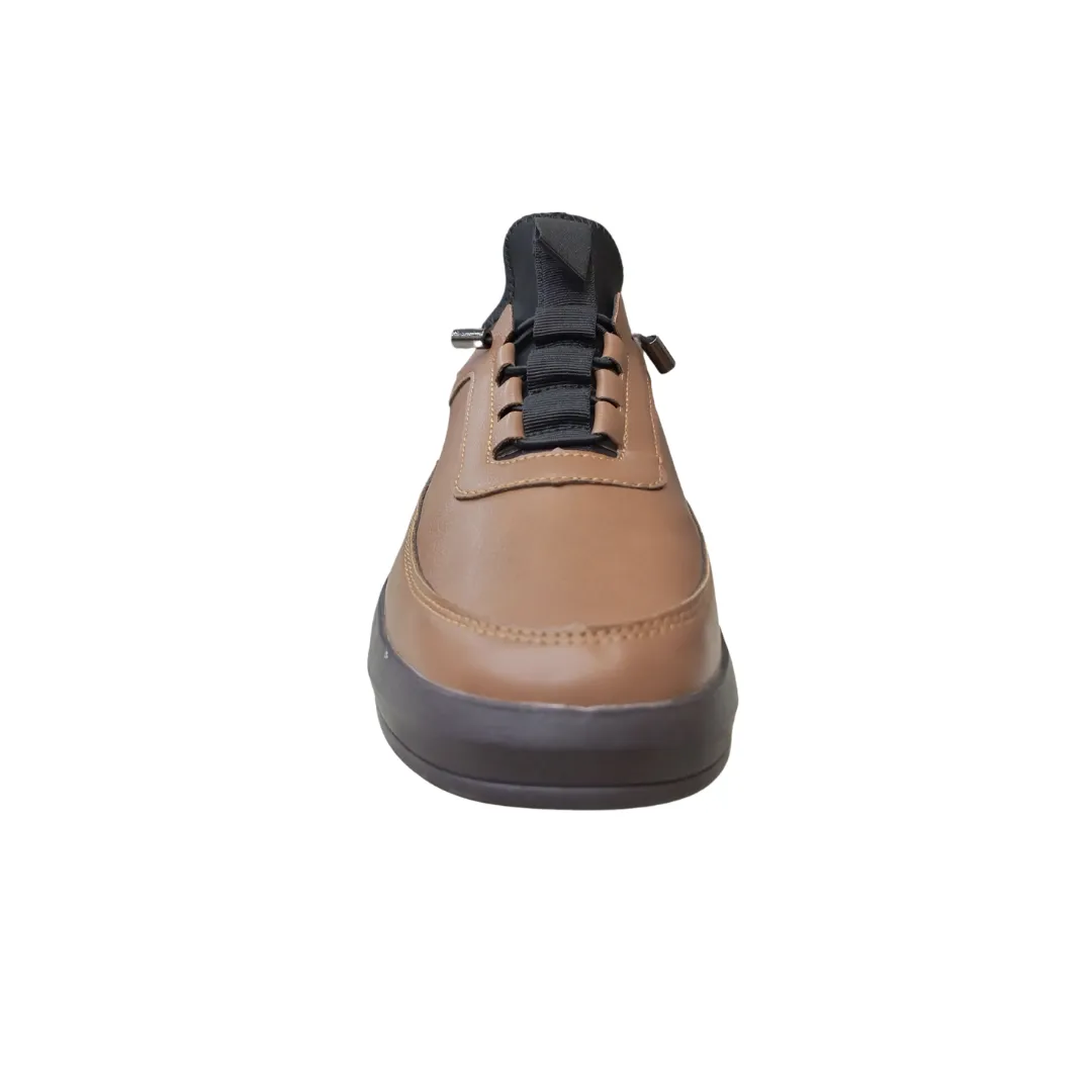 Men’s Khaki Leather Casual Sneakers – Ultra-Lightweight, Versatile & Comfortable