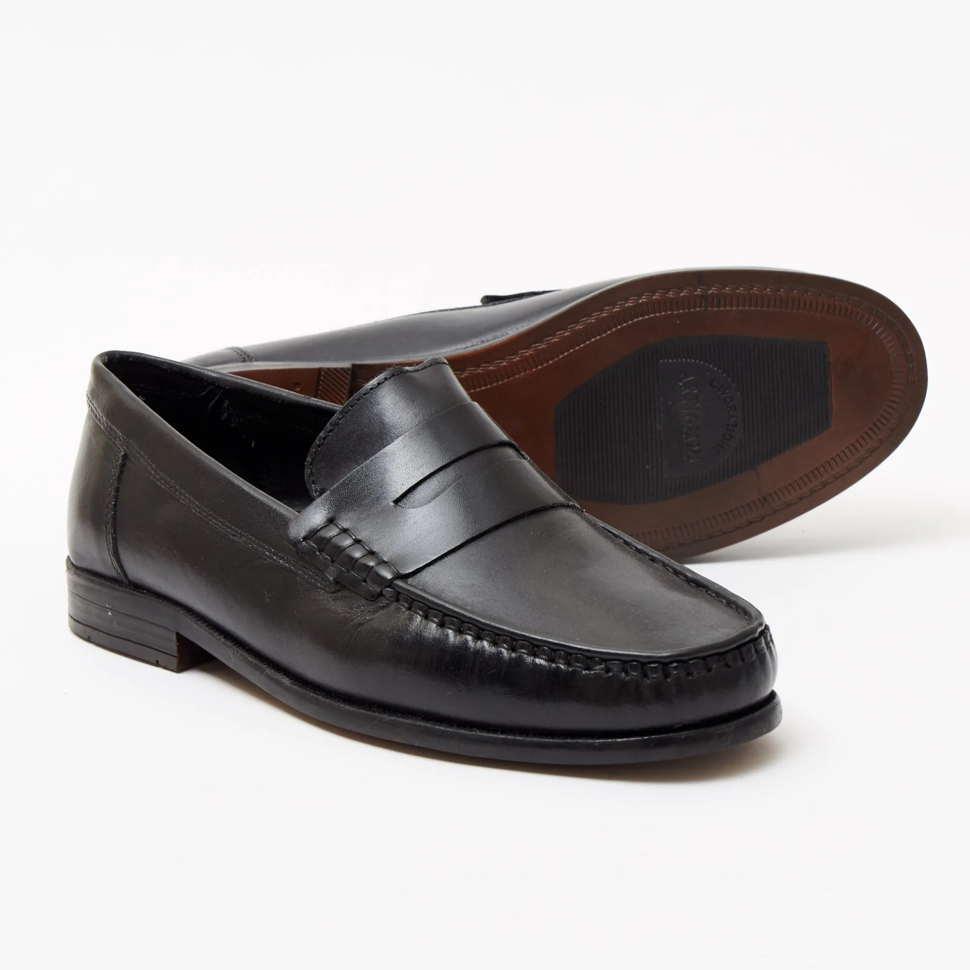 Mens Leather Casual Shoes - 2812_Black Buff