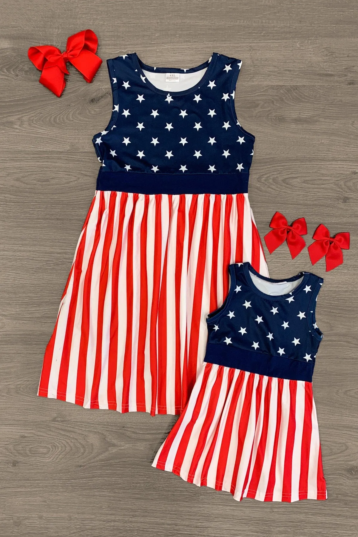 Mom & Me - Stars & Stripes Tank Dress