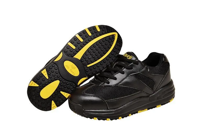 Mt. Emey 2151 Black - Children Oil/Slip Resistant Sneakers with Laces