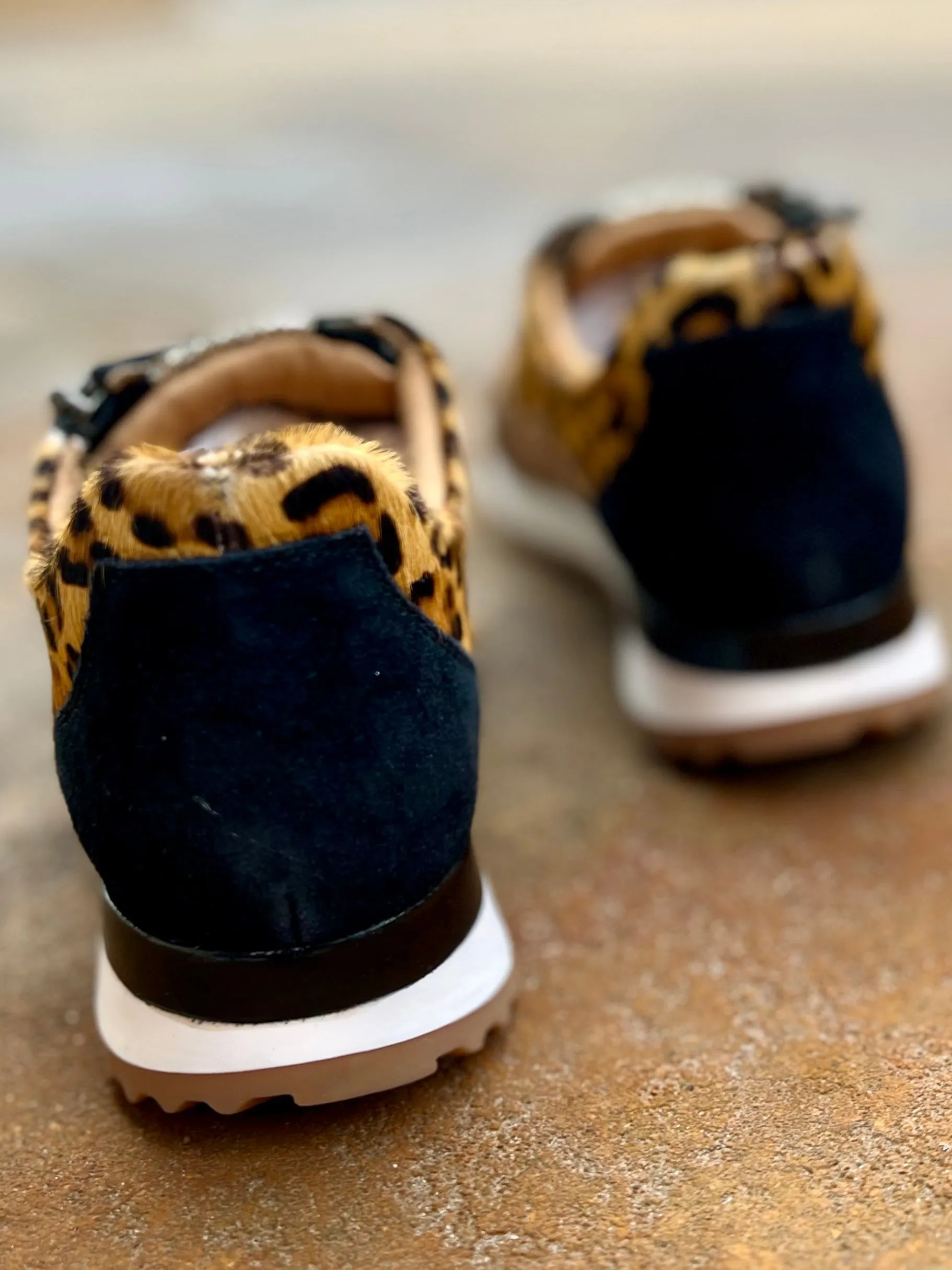 Myra Velocity Leopard Hair On Hide Sneakers*