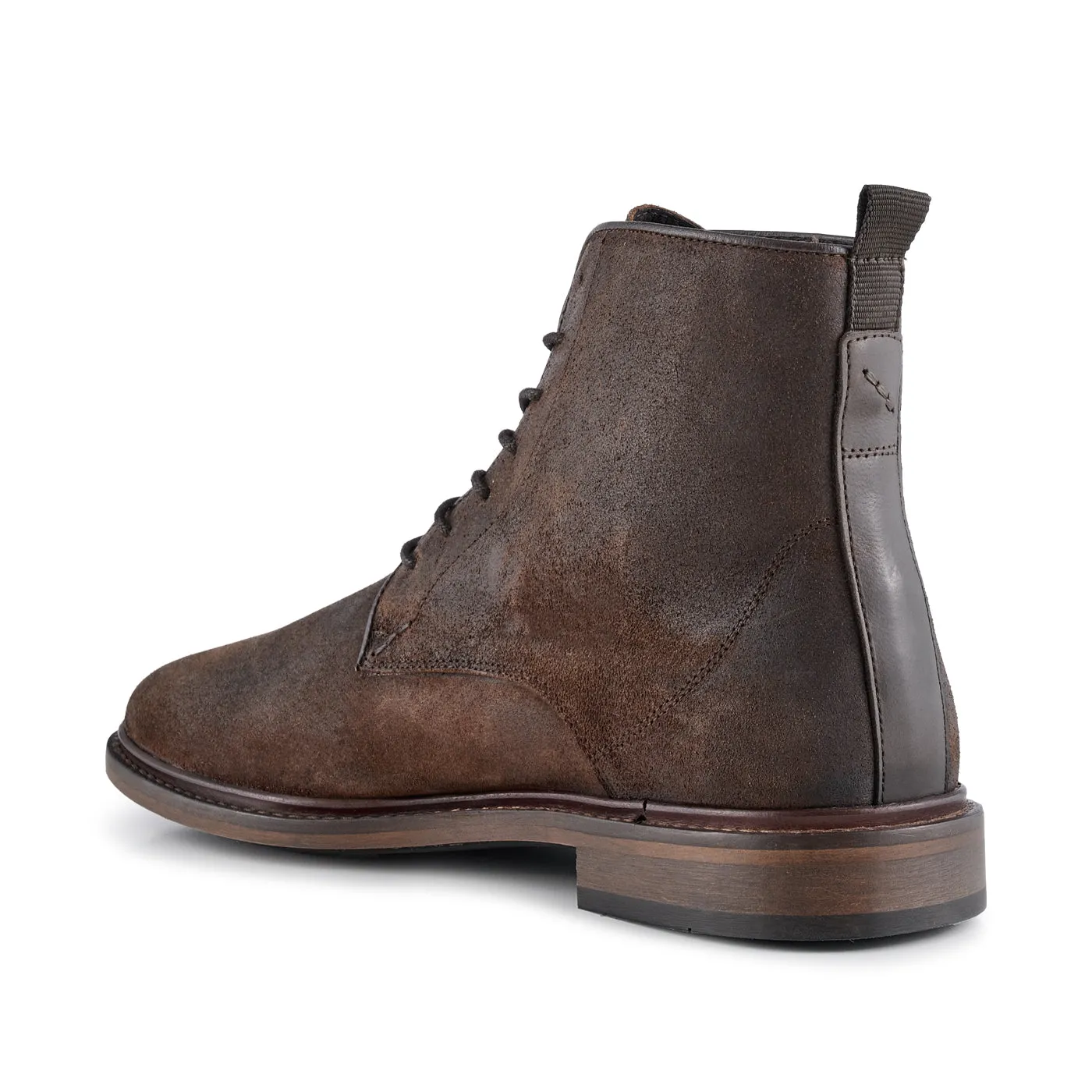 Ned Boot Waxed Suede - BROWN