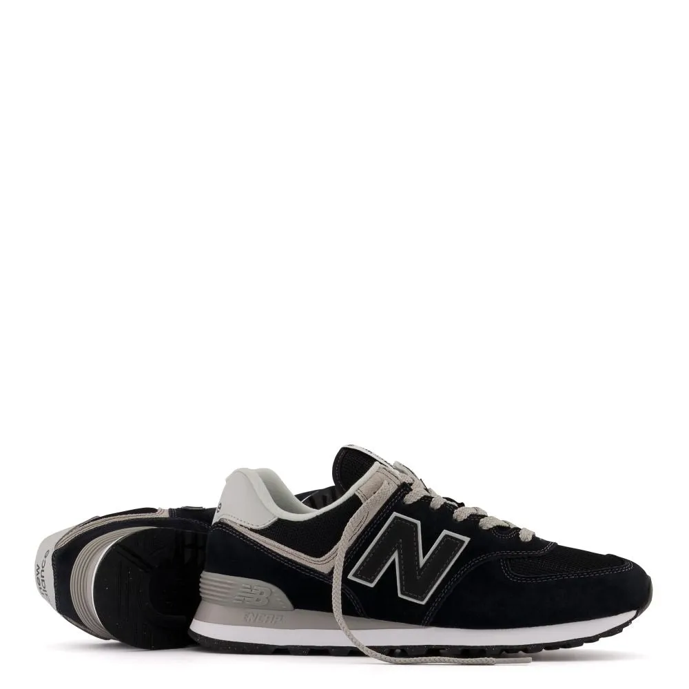 New Balance Men's 574v3 in Black with White