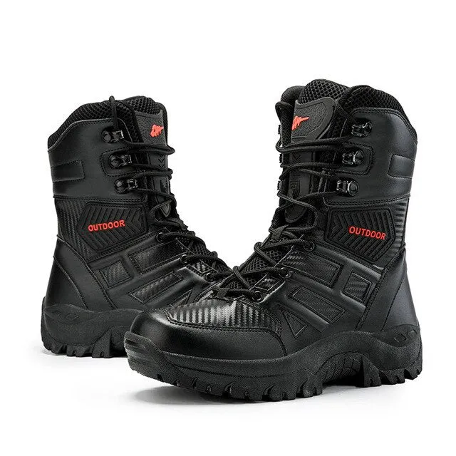 New Military Boots Men Special Force Tactical Desert Combat Snow Shoes Outdoor Male Tracking Mens Tactical Boot Work Shoes Men