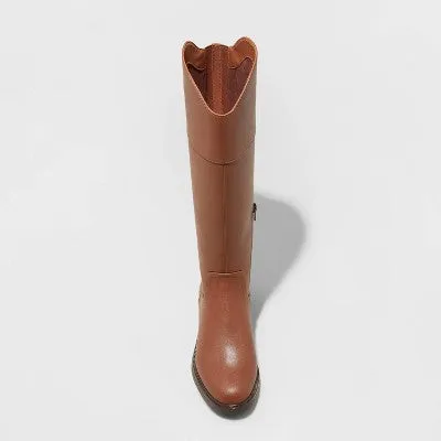 New - Women's Sienna Tall Dress Boots - A New Day Brown 6.5WC