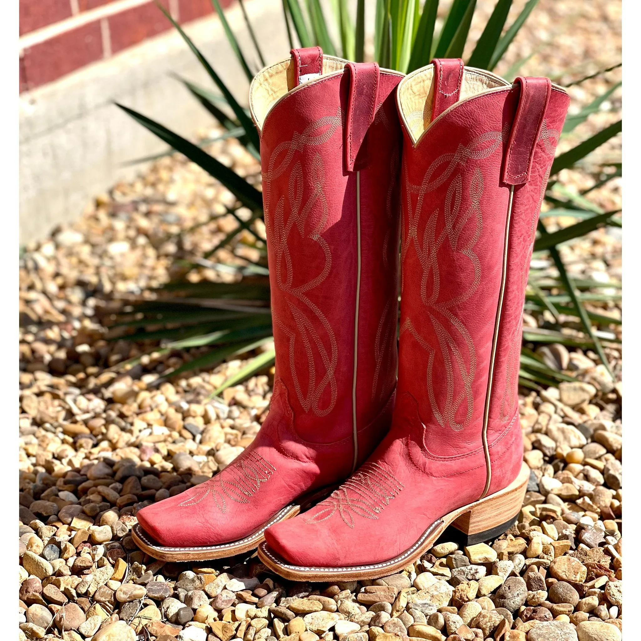 Olathe Cherry Red Buffamonte Boots