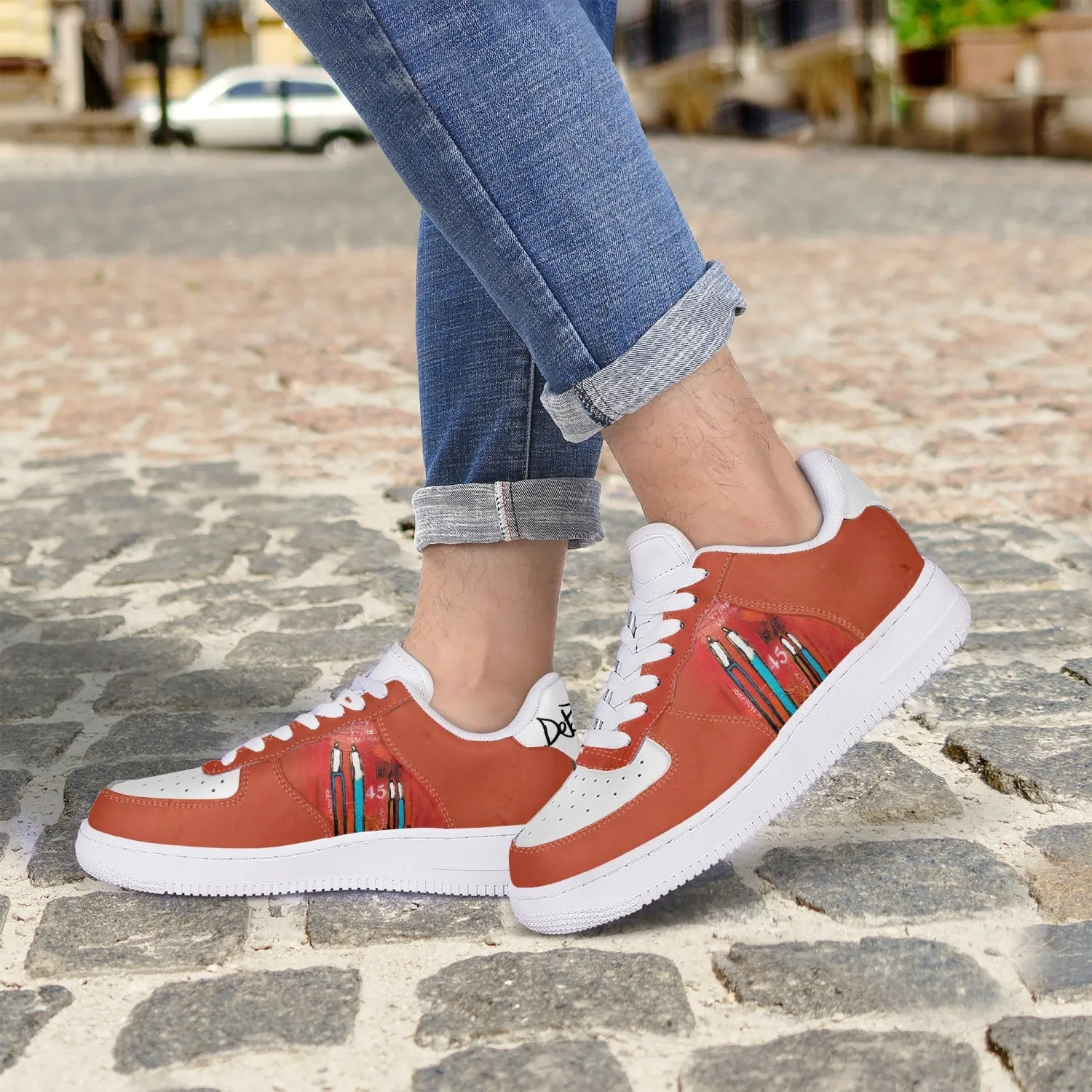 Out & About Low-Top Leather Sports Sneakers