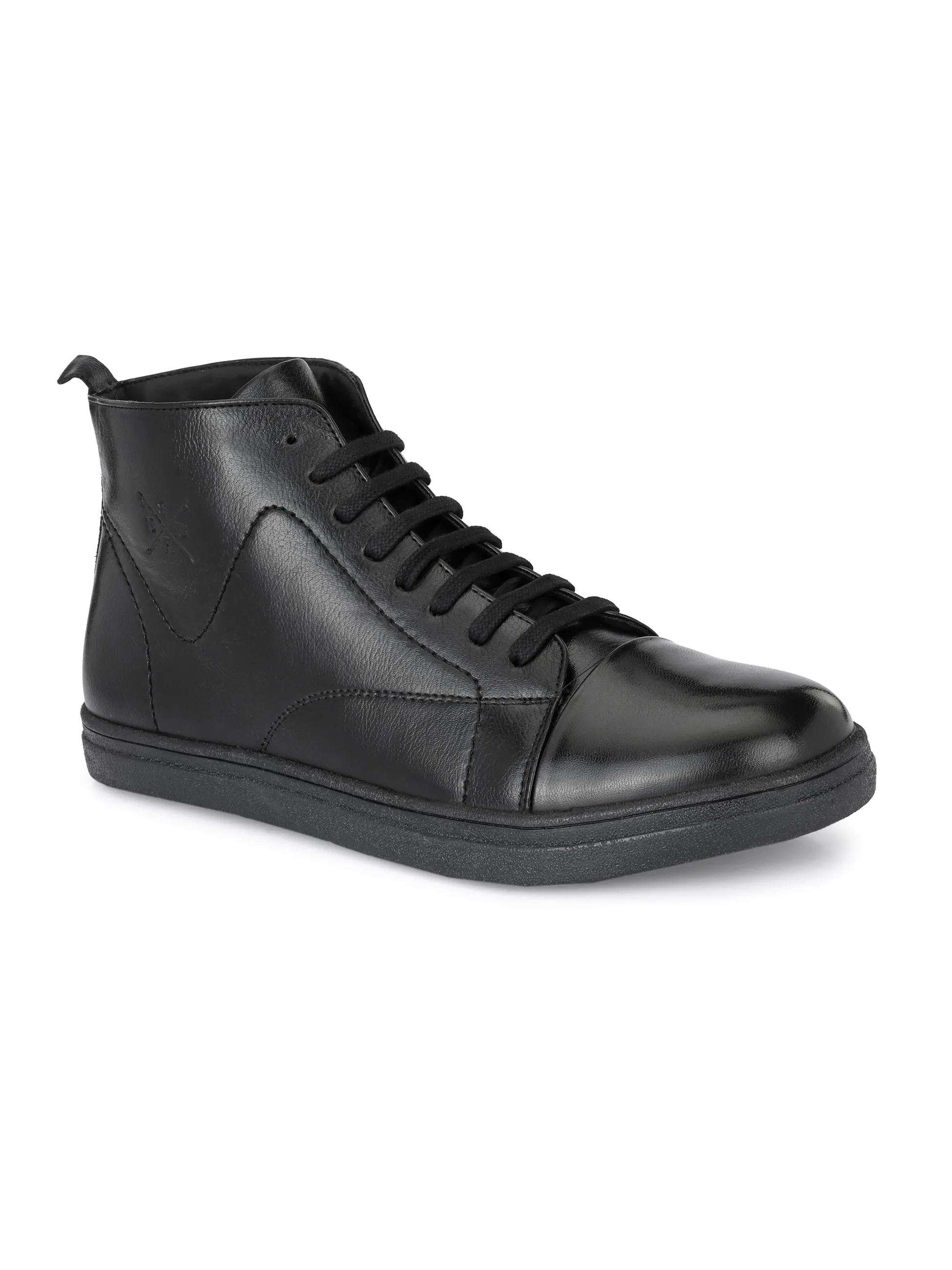 Phoenix Black Mid-Ankle Sneakers