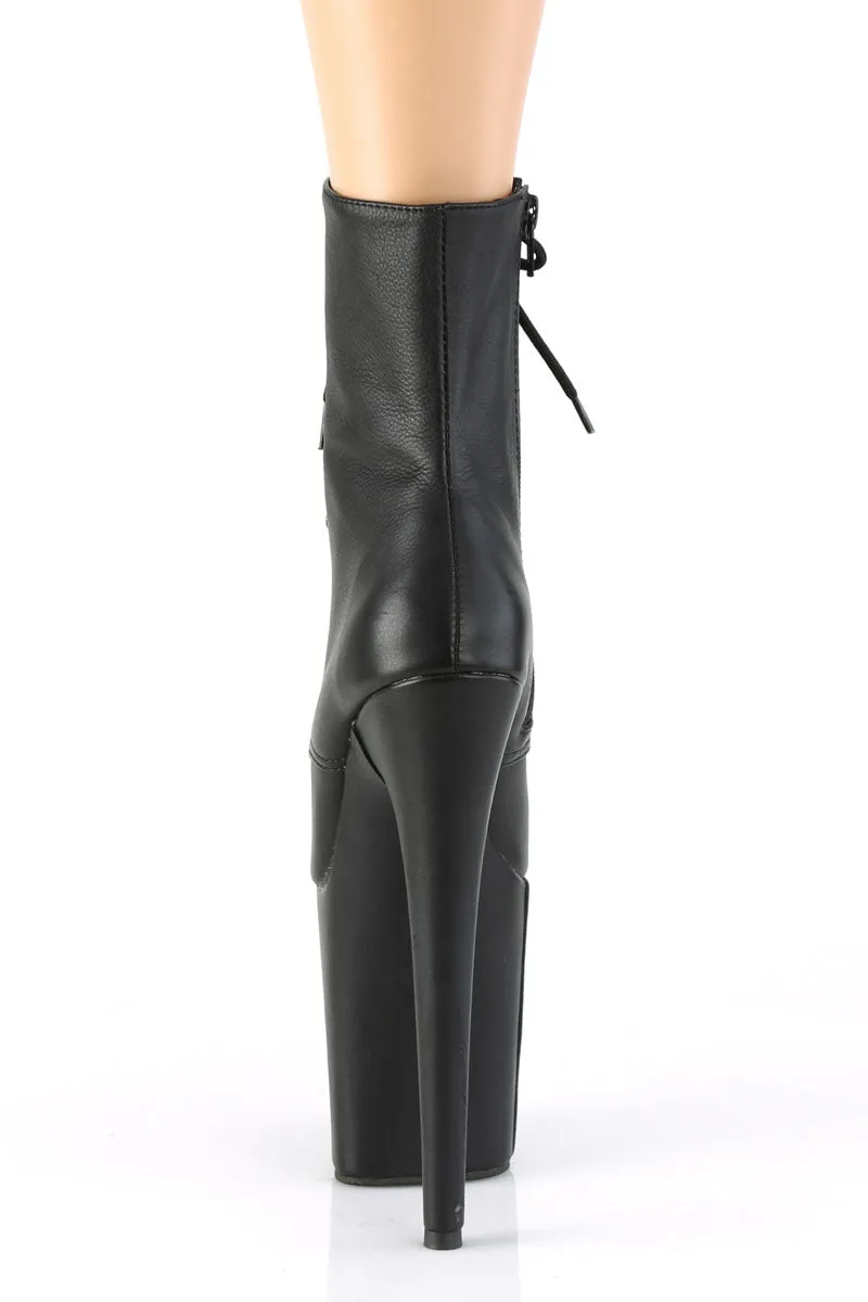 Pleaser USA Flamingo-1020LWR 8inch Real Leather Boots - Matte Black