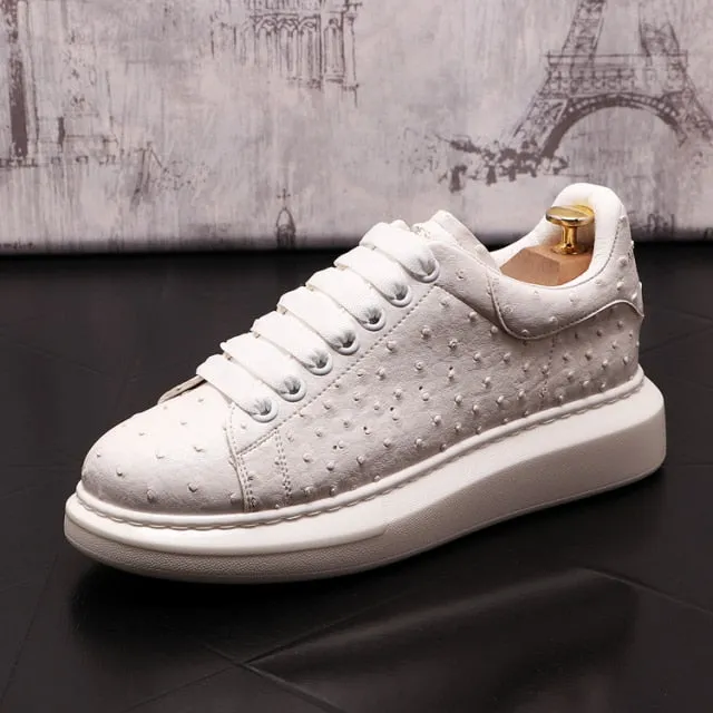 Polka Dot Leather Sneakers