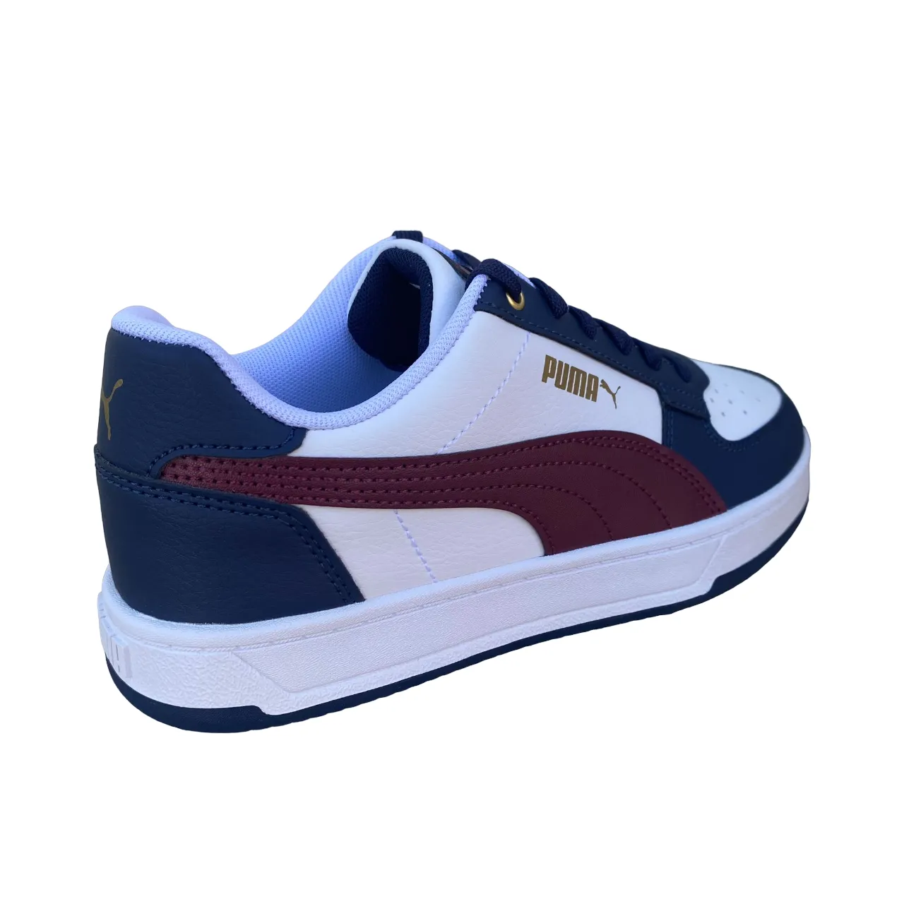 Puma scarpa sneakers da ragazzo Caven 2.0 393837-03 bianco-rosso diaspro-blu