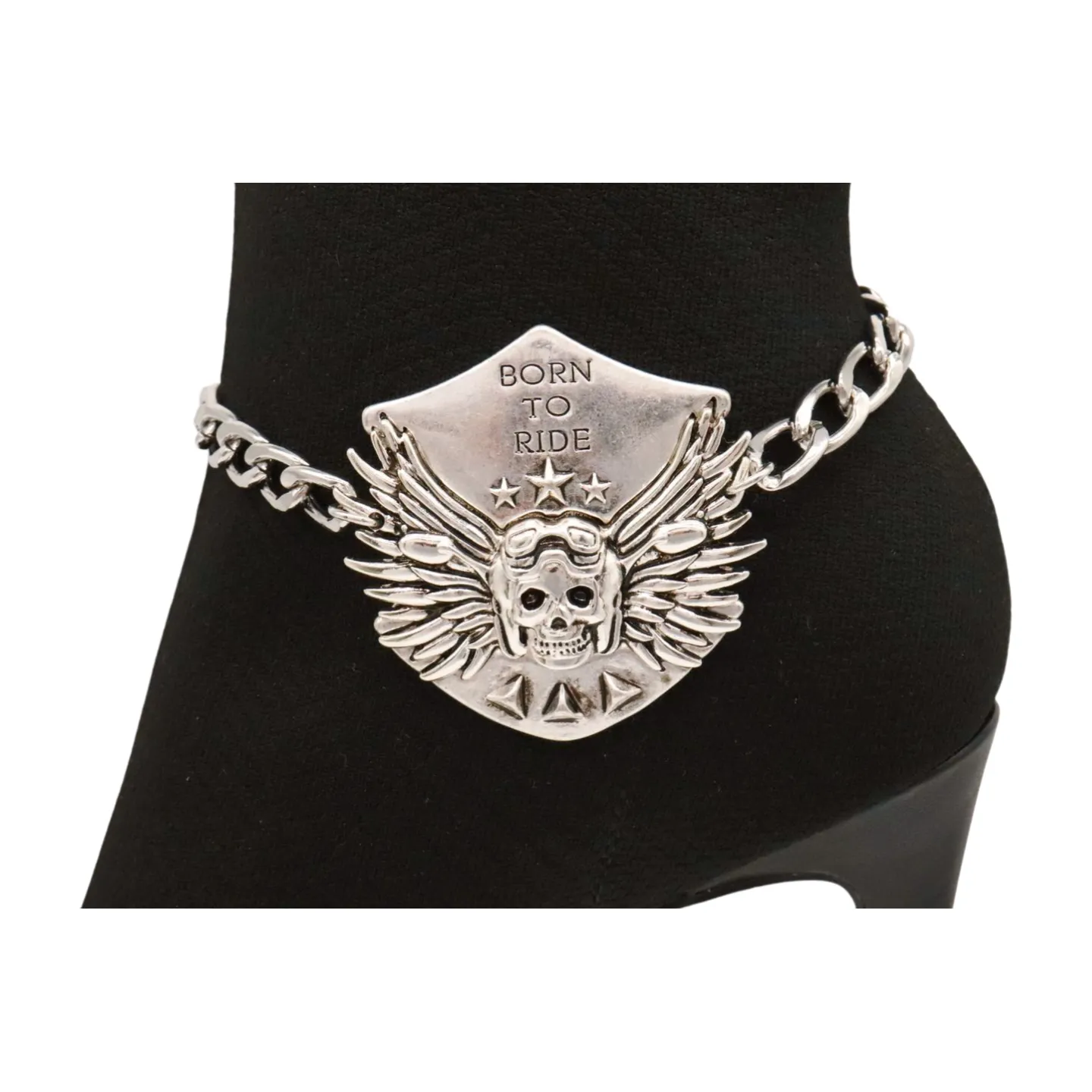 "Born to Ride" Motorcycle Biker Pendant Boot Chain