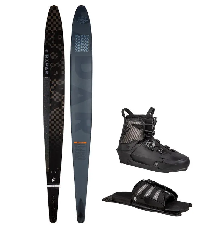 Radar Vapor Pro Build Slalom Ski with Vapor Boot & RTP (2024) - Gun Metal