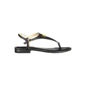 Ralph Lauren Black Leather Sandal