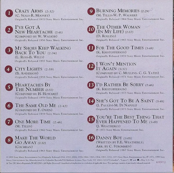 Ray Price - 16 Biggest Hits (HDCD, Comp) (NM or M-)