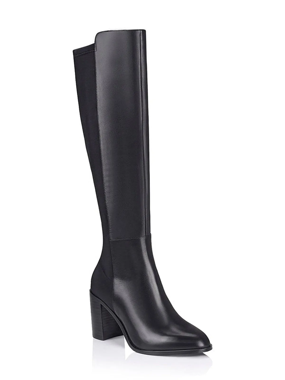 Rixie Knee High Boots - Black Leather