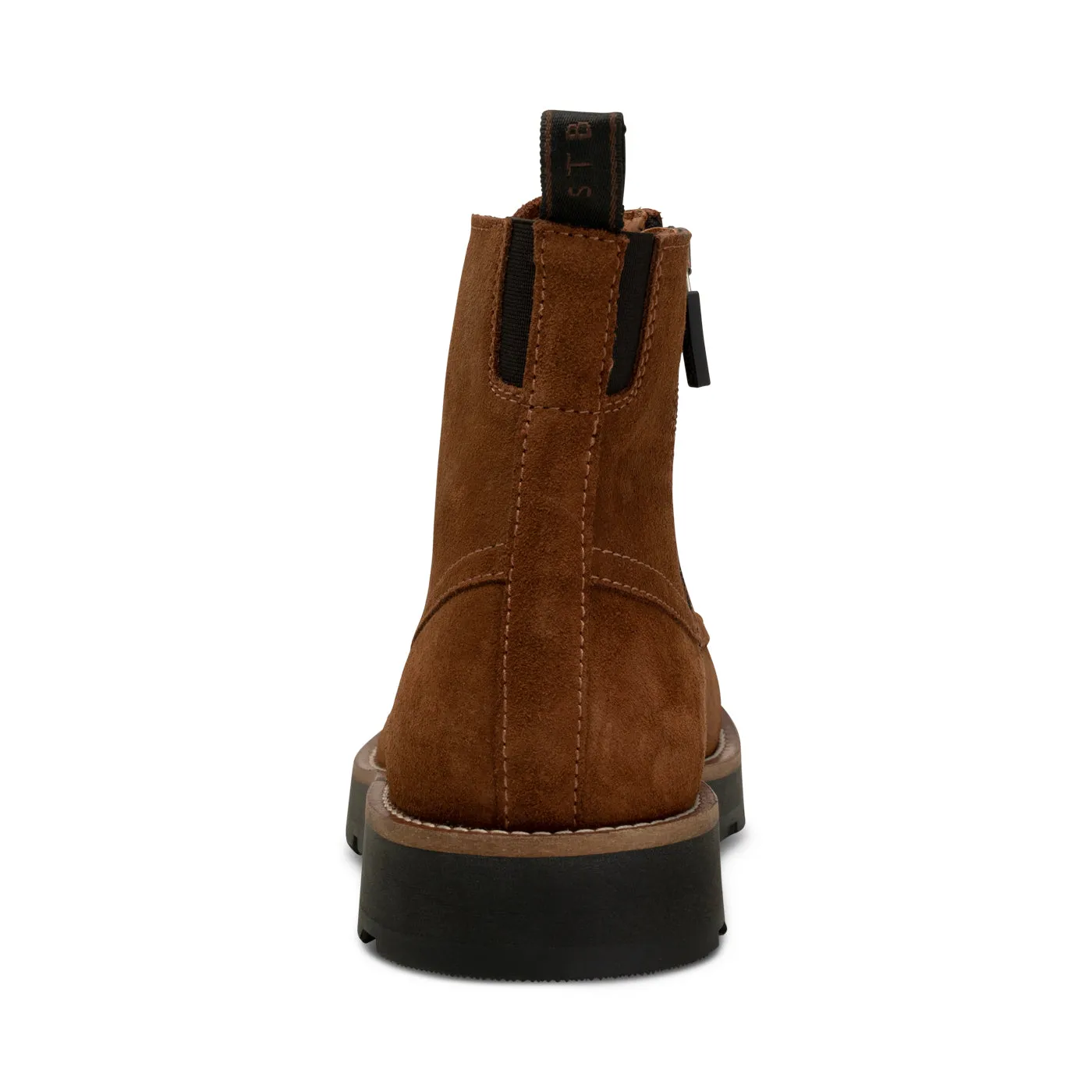 Rosco Lace Up Boot Water Repellent Suede - CHESTNUT