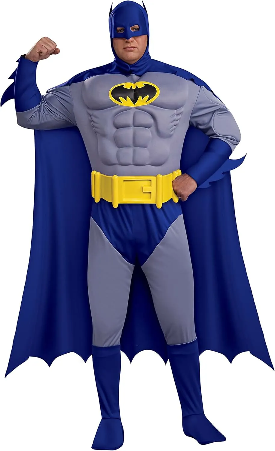 Rubie's Men's Plus Size Deluxe Muscle Chest Batman Costume