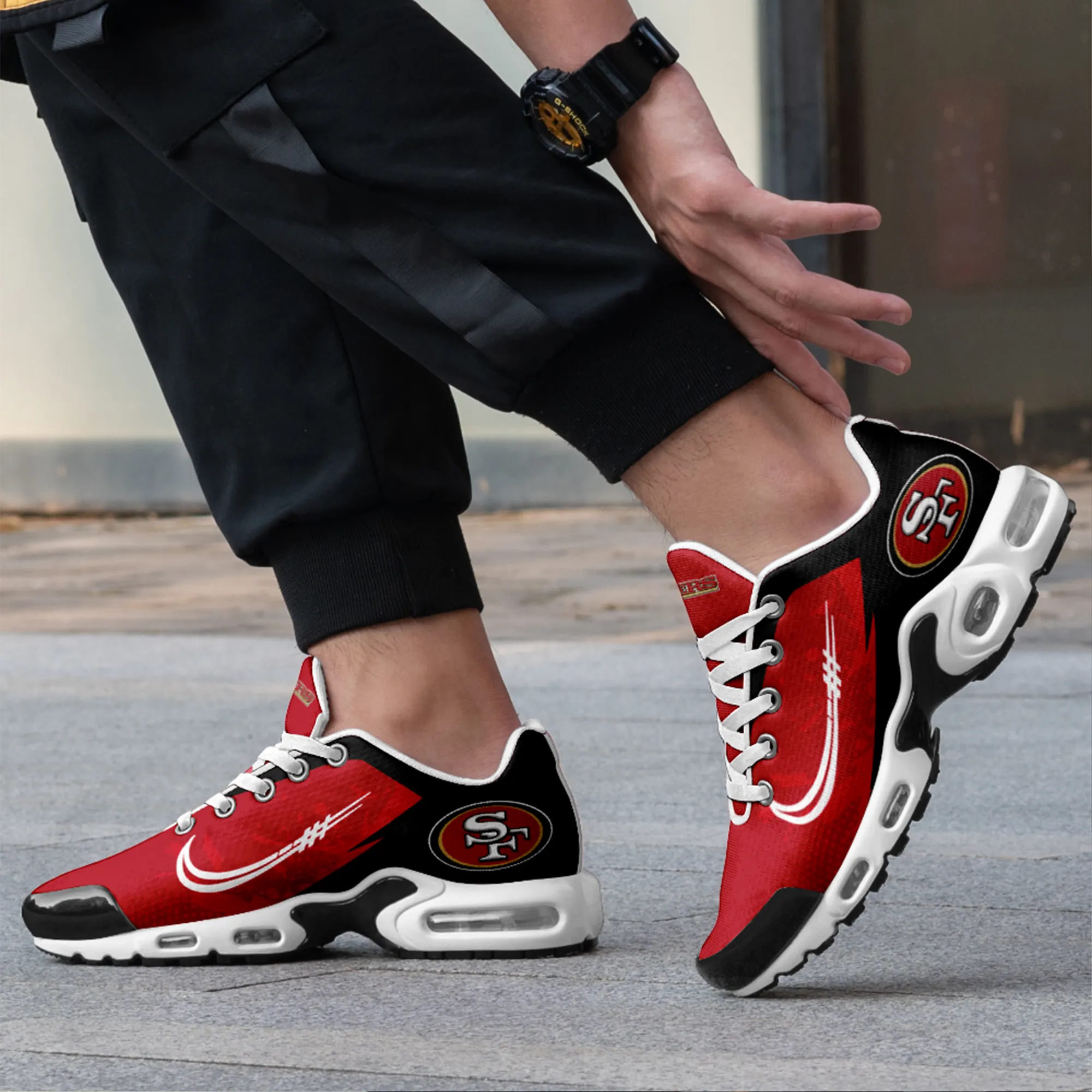 San Francisco 49ers- Fashion Men/Women Sports Shoes Sports Wear Shoes NFL Game Comfortable and Breathable