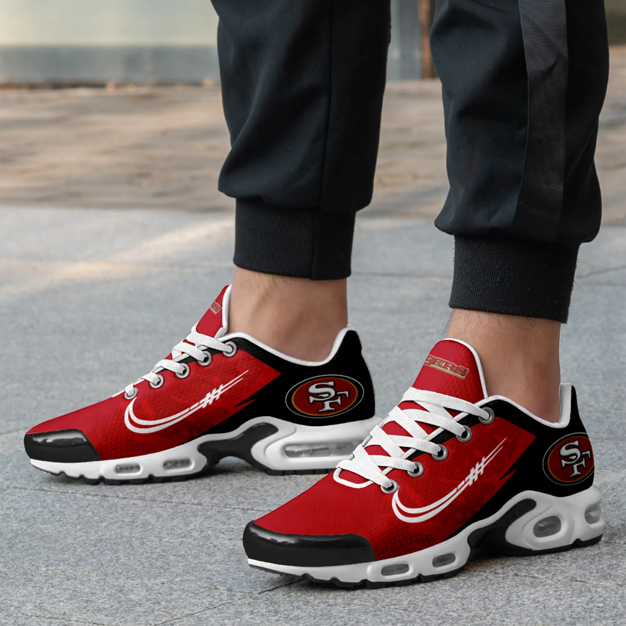 San Francisco 49ers- Fashion Men/Women Sports Shoes Sports Wear Shoes NFL Game Comfortable and Breathable