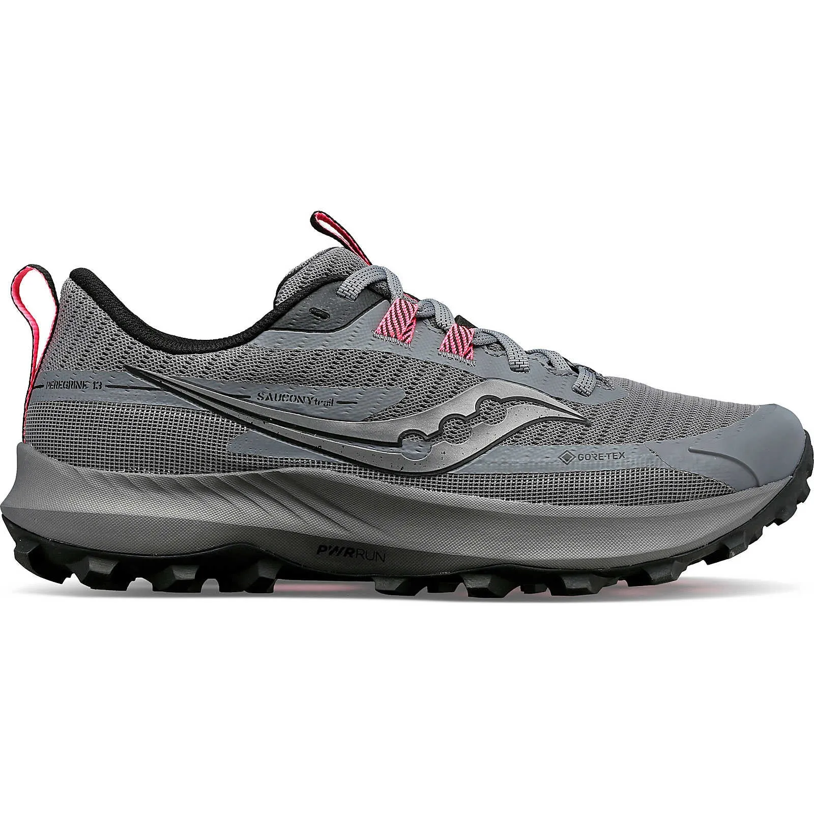 Saucony Women's Peregrine 13 GORE-TEX Trail Running Shoes Gravel / Black