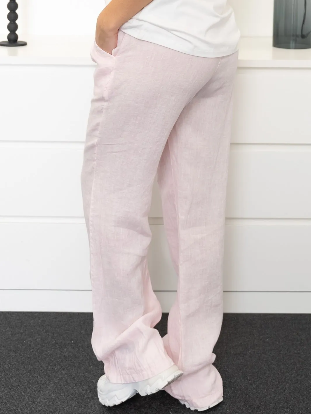 Shay hør pants bright rose