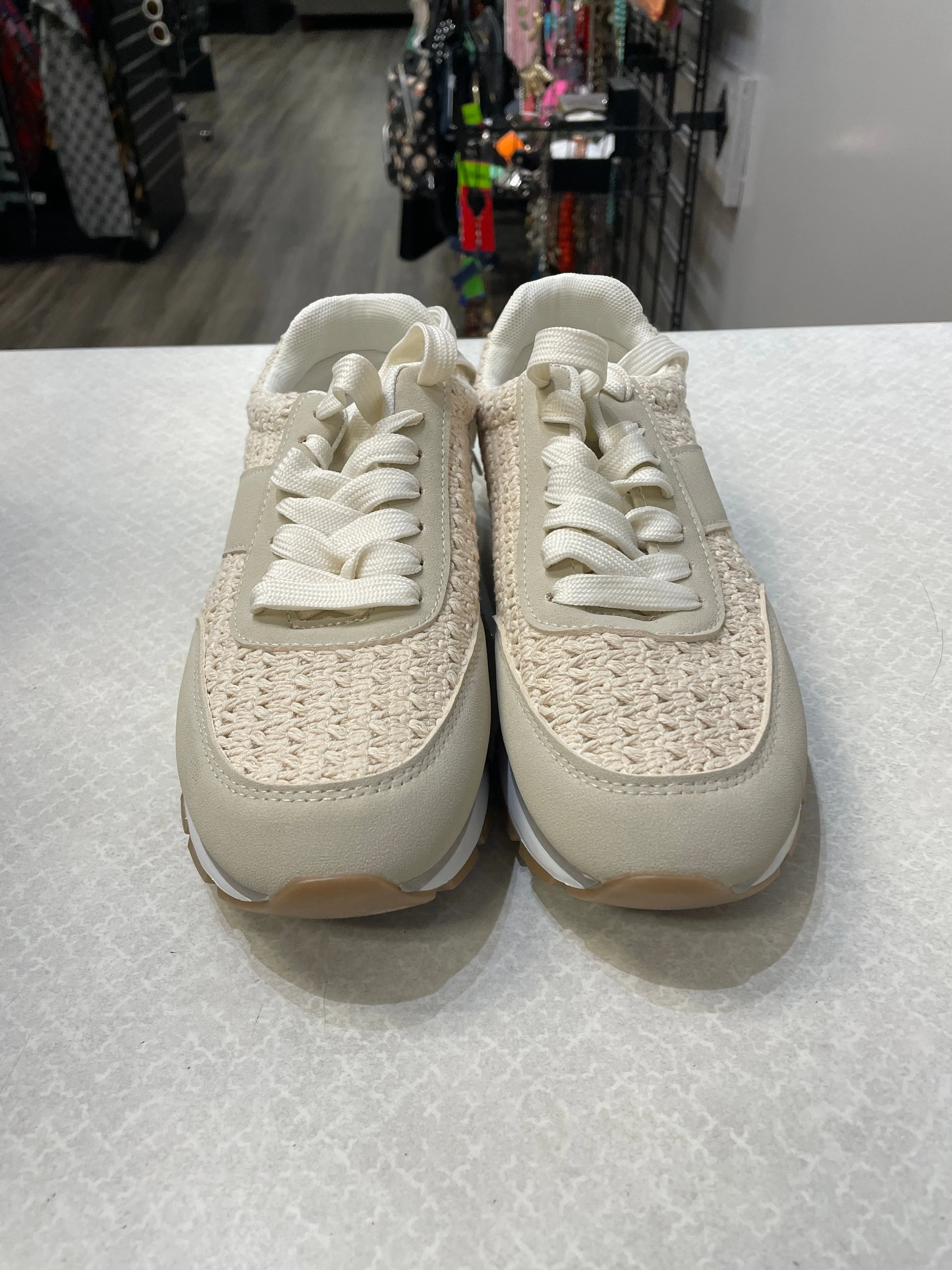 Shoes Athletic By Mudd In Cream, Size: 9