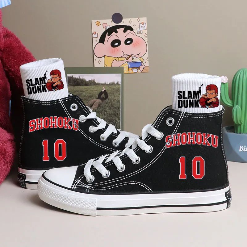 Slam Dunk graphic co-branded high canvas shoes