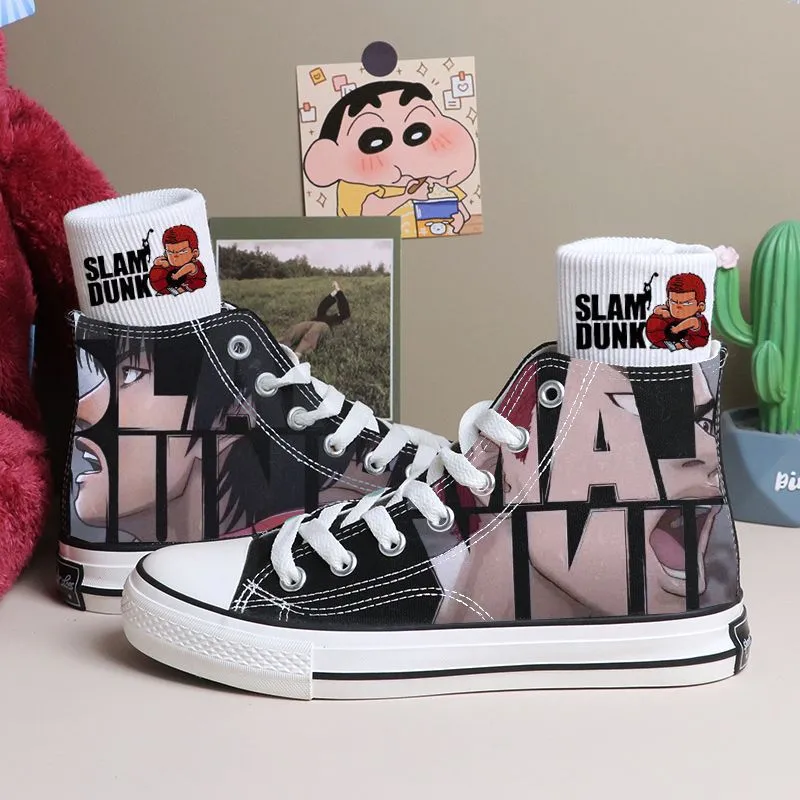 Slam Dunk graphic co-branded high canvas shoes