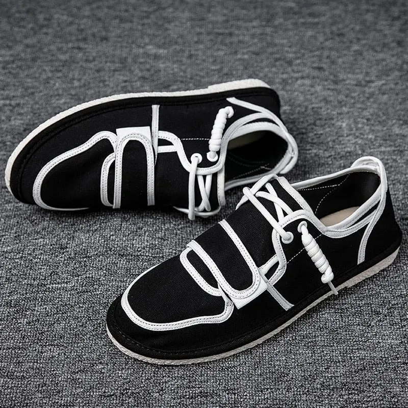 Solid Lining Velcro Style Low Top Sneakers