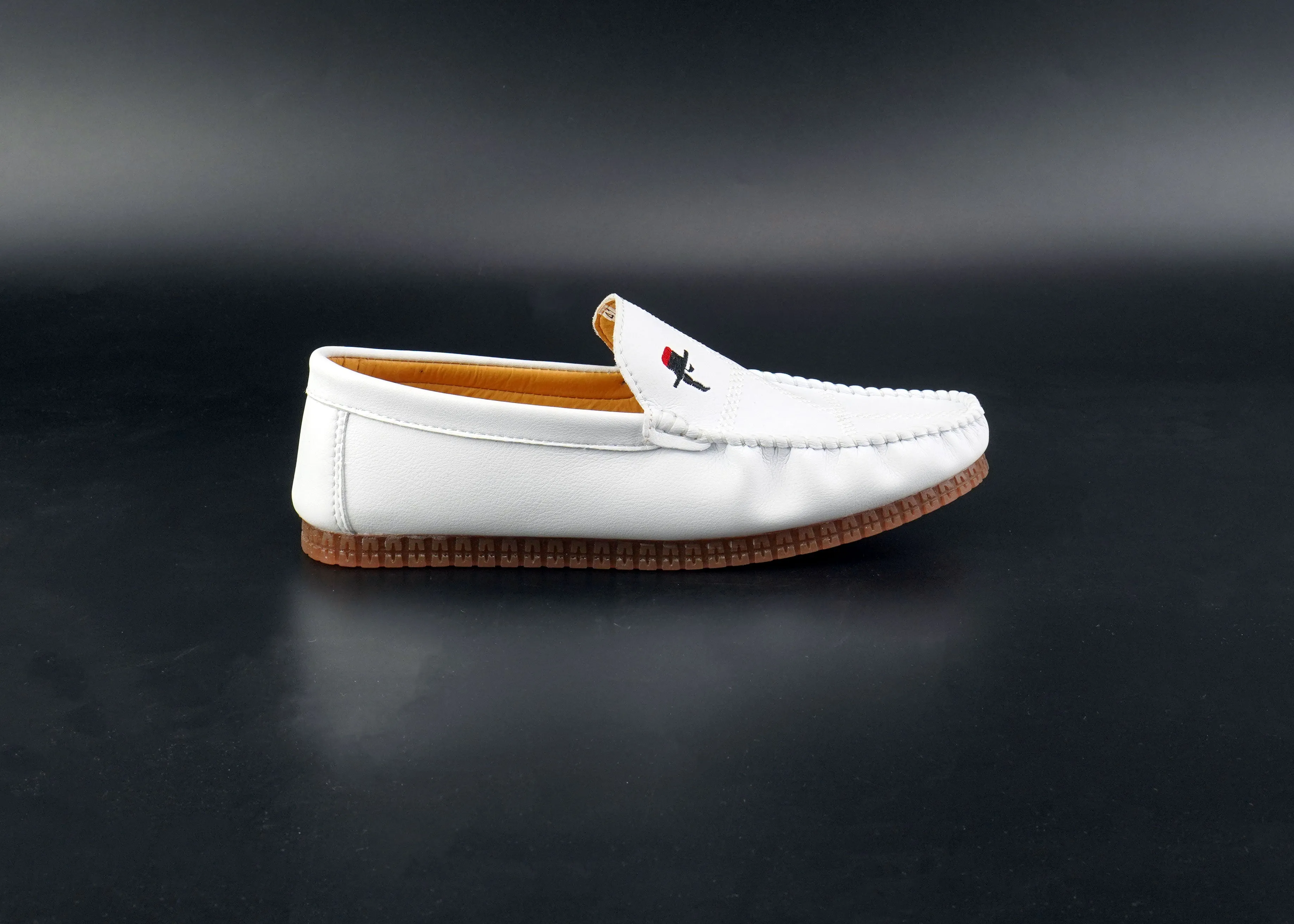 Solid White Classy loafers for men