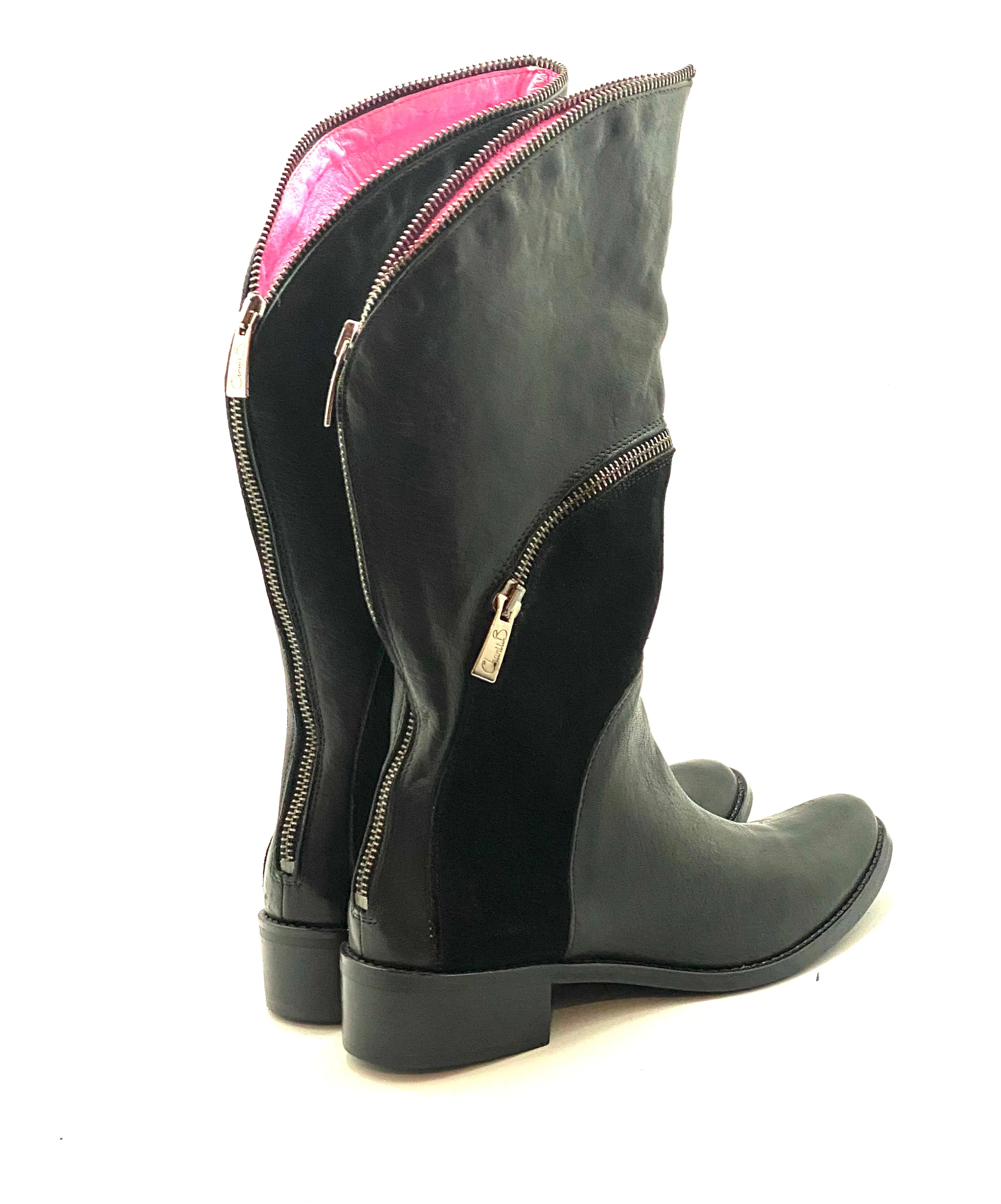 St Chappelle - Black Leather boot- Last pairs 36