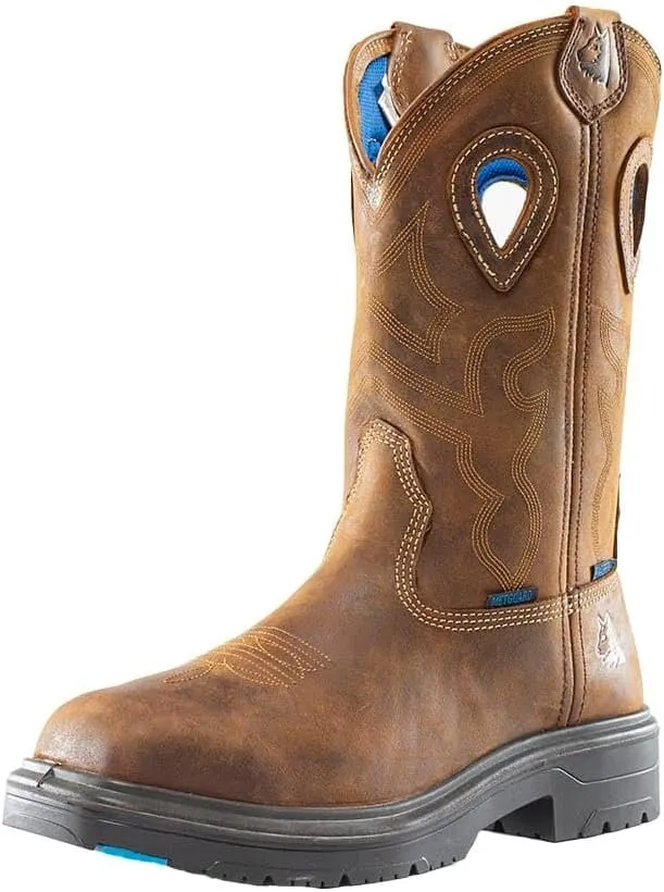 Steel Blue Men's Blue Heeler Met Steel Toe Boots, Brown