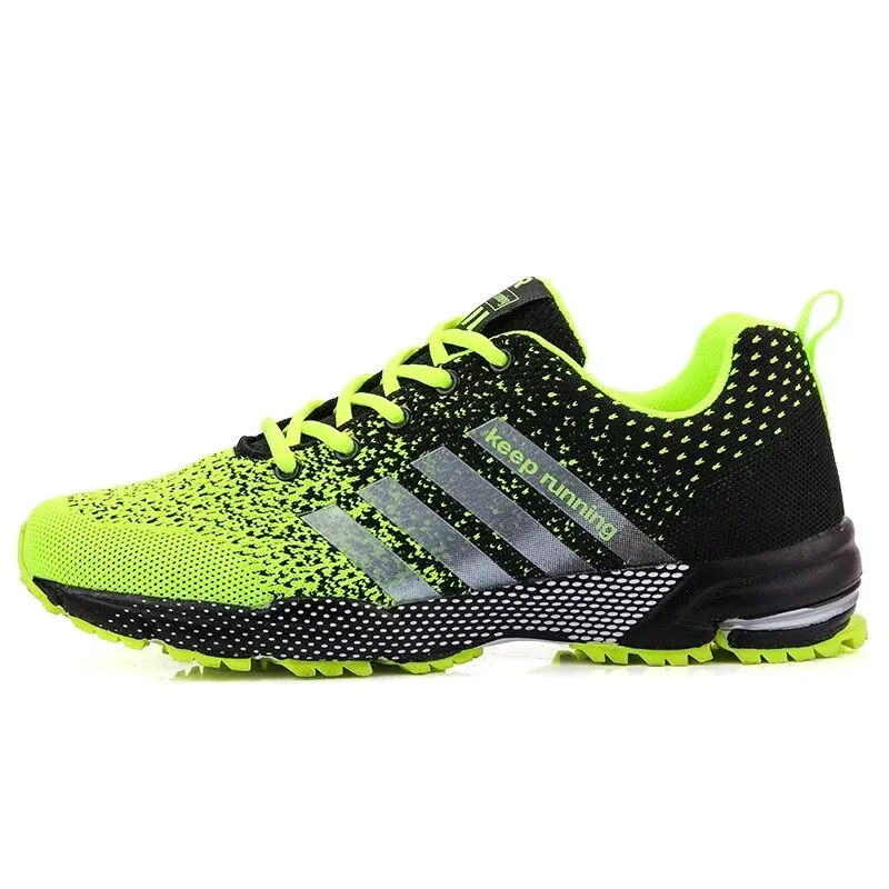 Striped Trainers Gradient Pattern Sneakers Breathable Running Sports Shoes