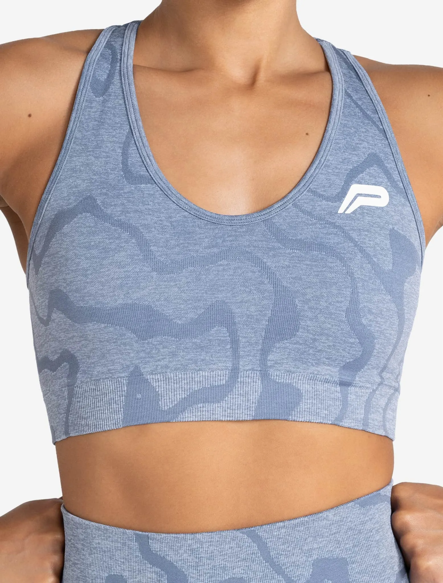 Sustainable Seamless Sports Bra - Blue