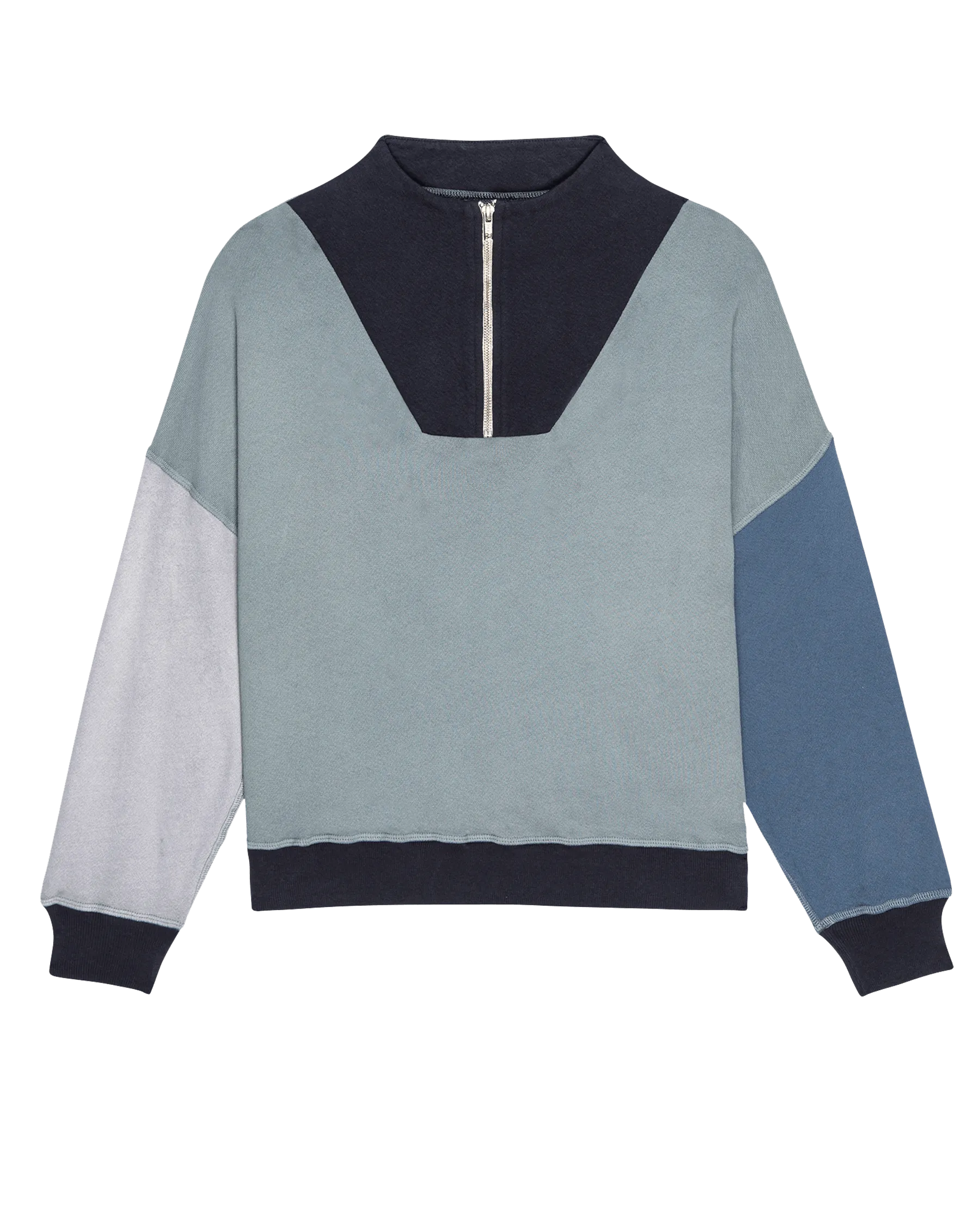 The Colorblock Trail Sweatshirt. -- Indigo