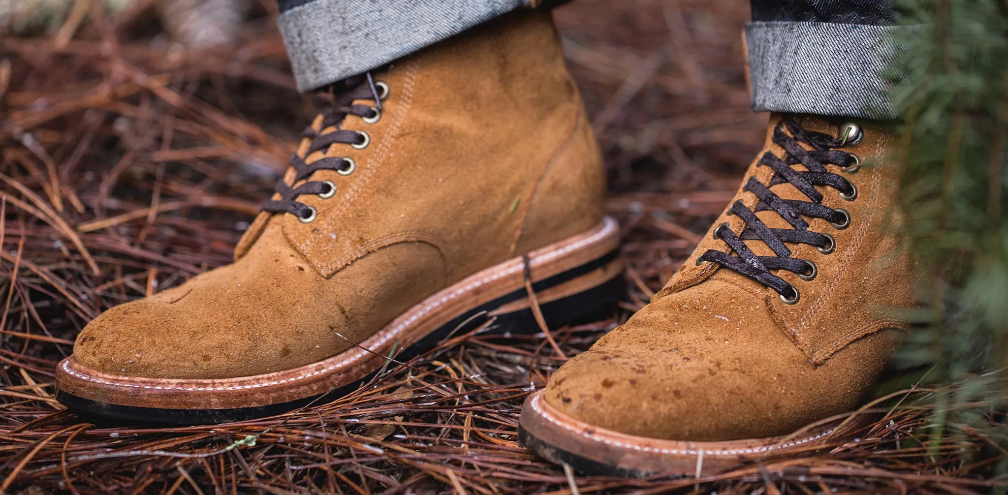 The Trench Boot in Golden Weatherproof Suede