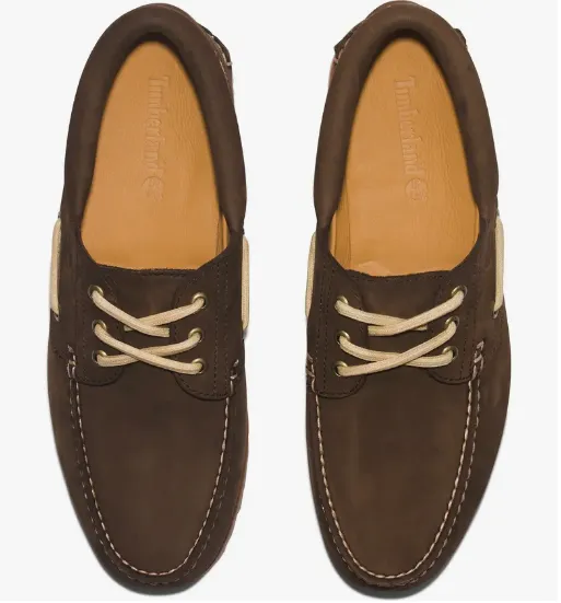 Timberland AUTHENTIC HANDSEWN BOAT SHOE Men’s - DARK BROWN NUBUCK