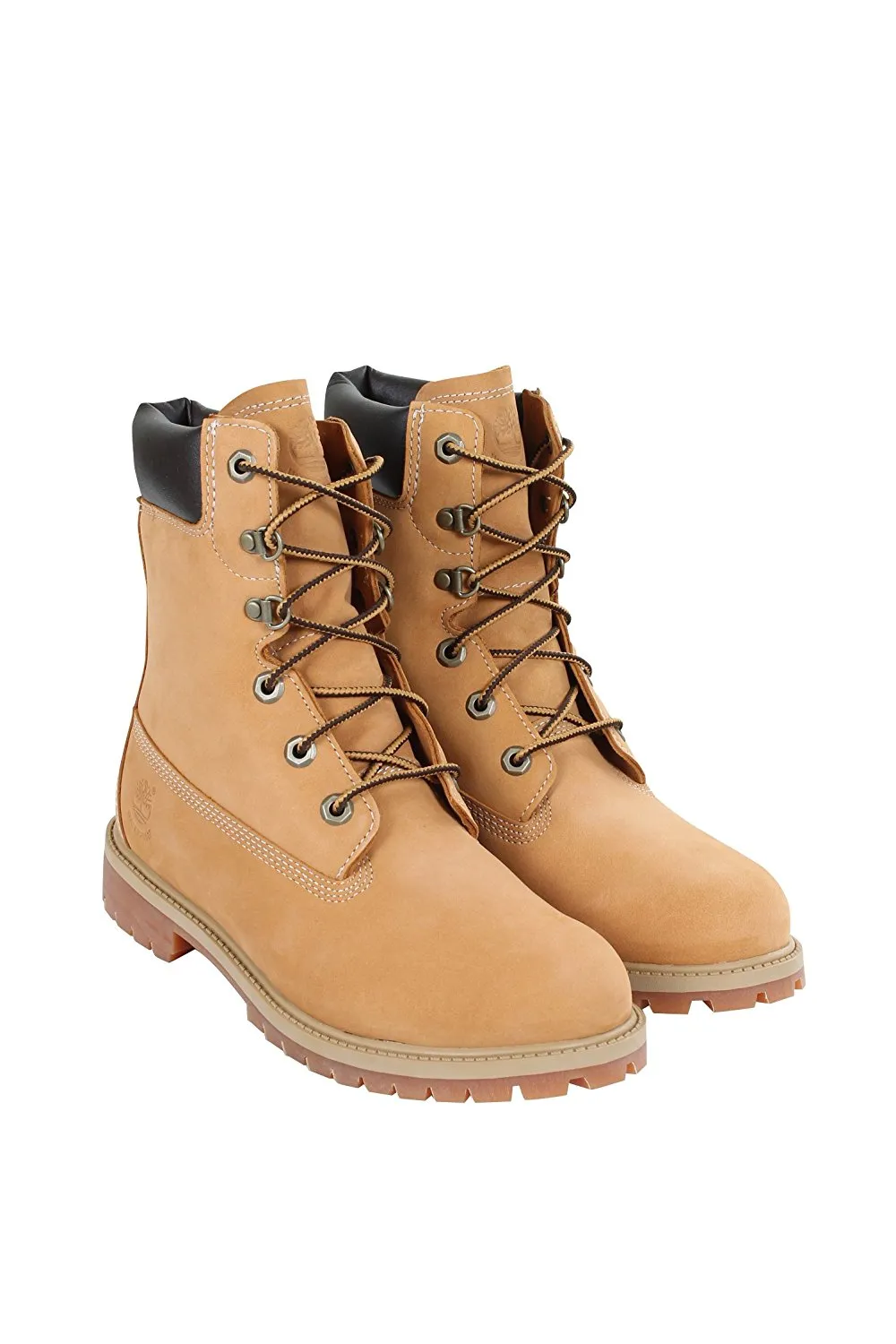 Timberland Kids' 8" Waterproof Premium Fashion Boot Wheat Full Grain