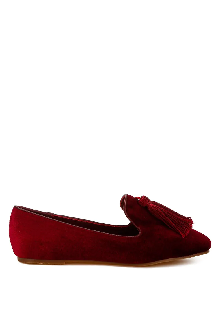 Tromso Iconic Tassel Detail Velvet Loafers