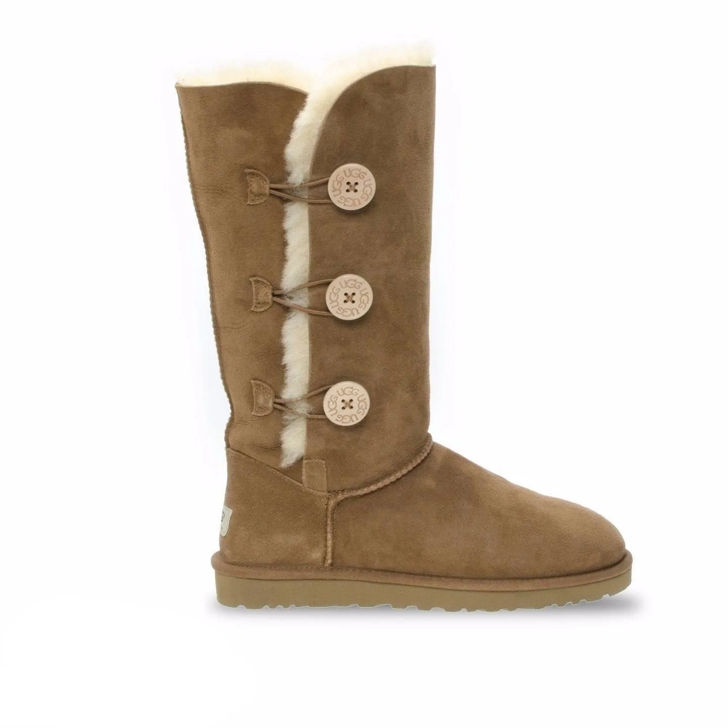 UGG Bailey Button Triplet II Chestnut Boots - Women's