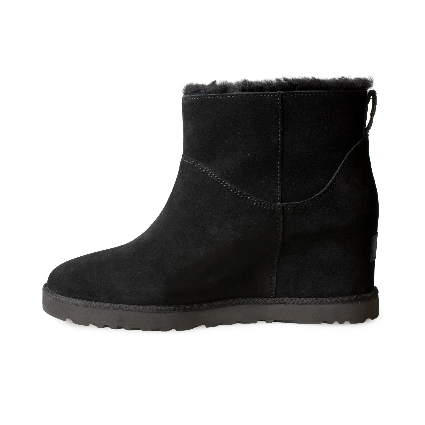 UGG Classic Femme Zip Mini Black Boots - Women's