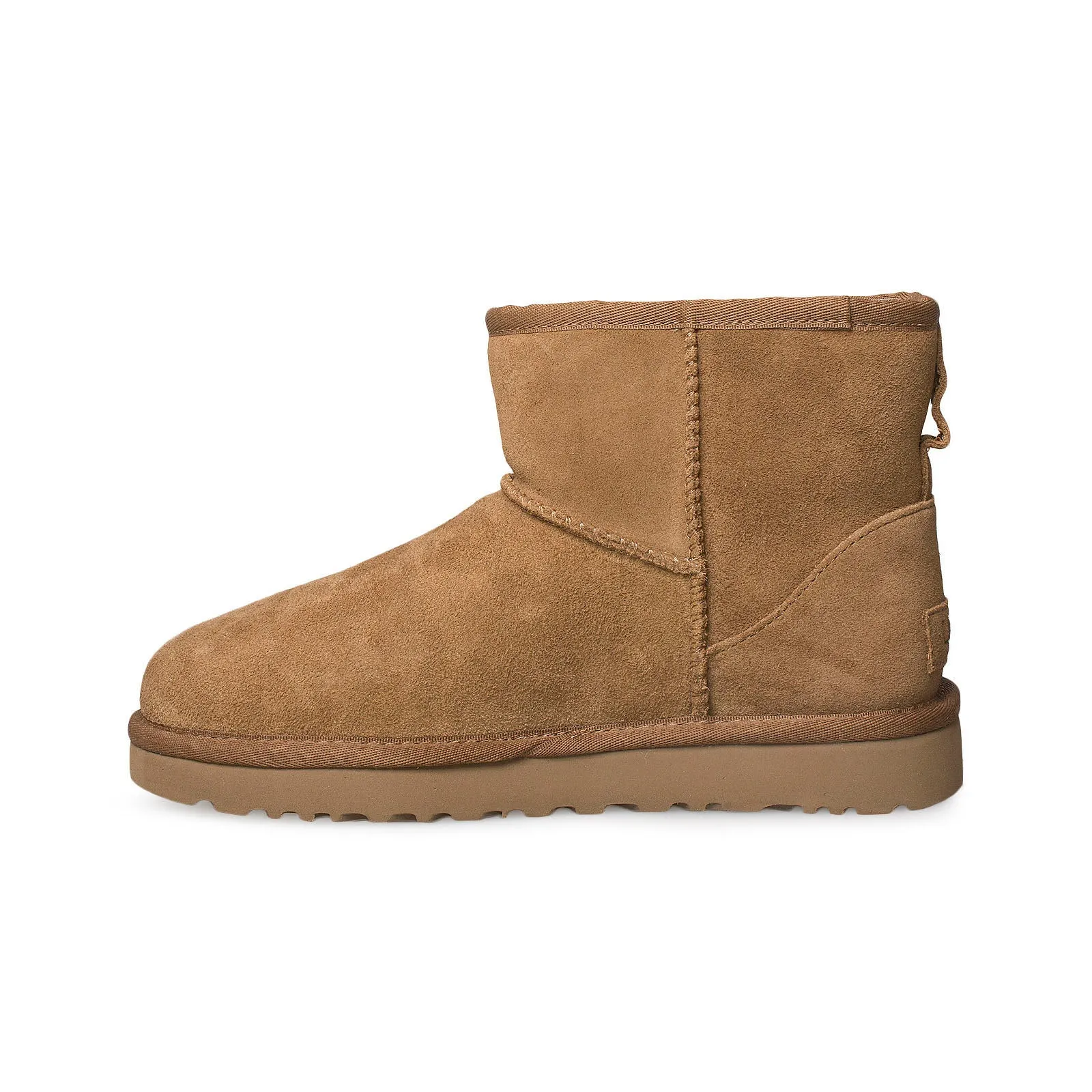 UGG Classic Mini UGG Rubber Logo Chestnut Boots - Women's