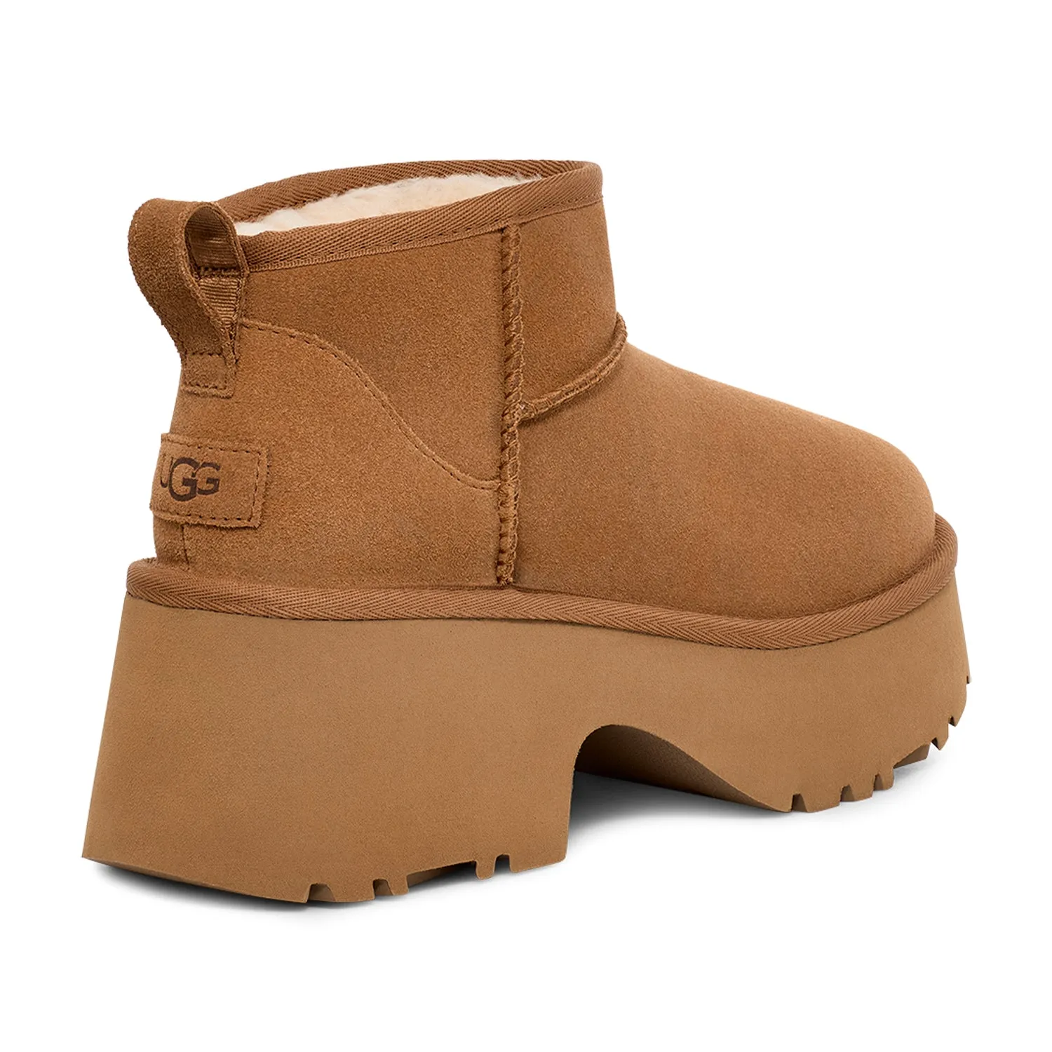 Ugg Women's Classic Ultra Mini New Heights in Chestnut