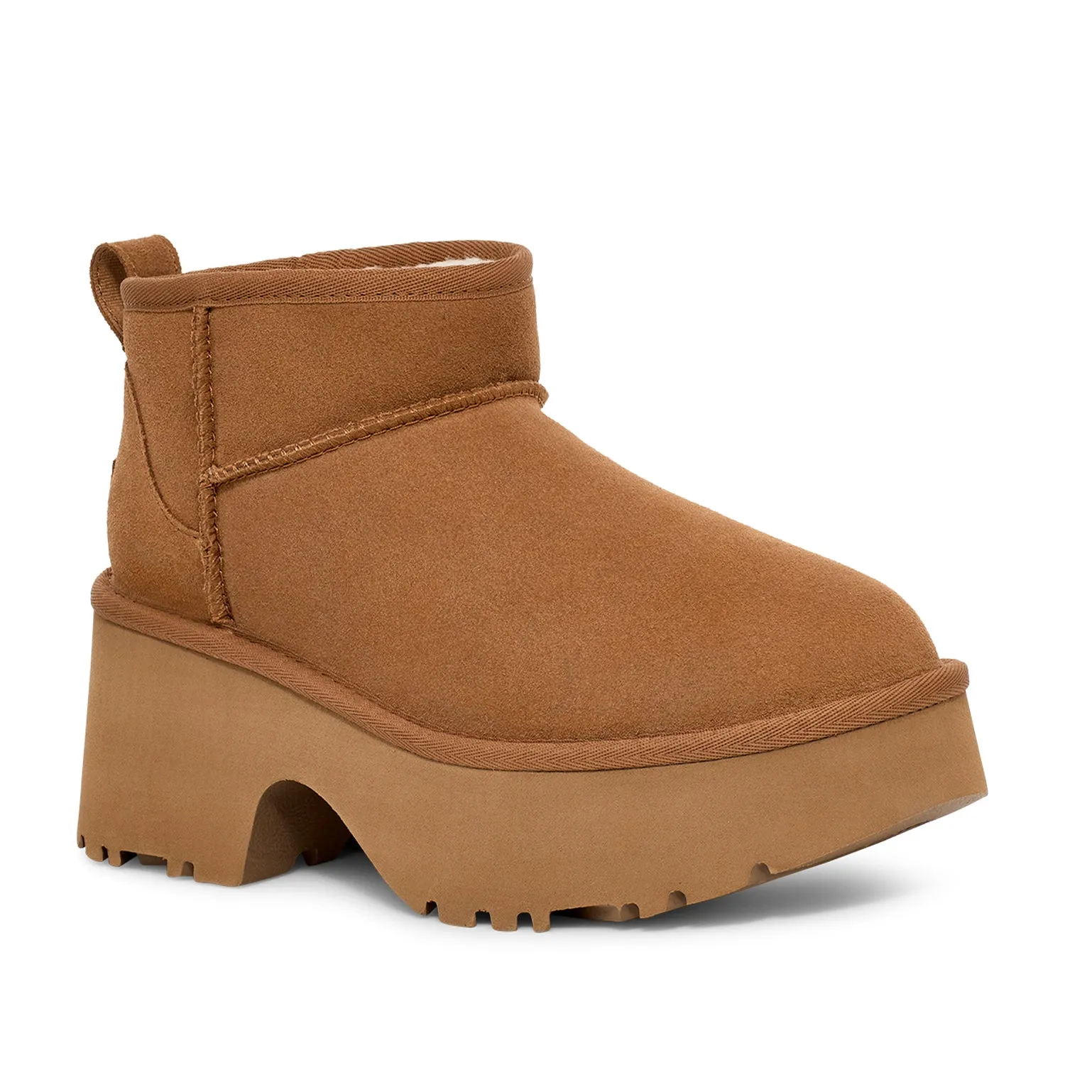 Ugg Women's Classic Ultra Mini New Heights in Chestnut