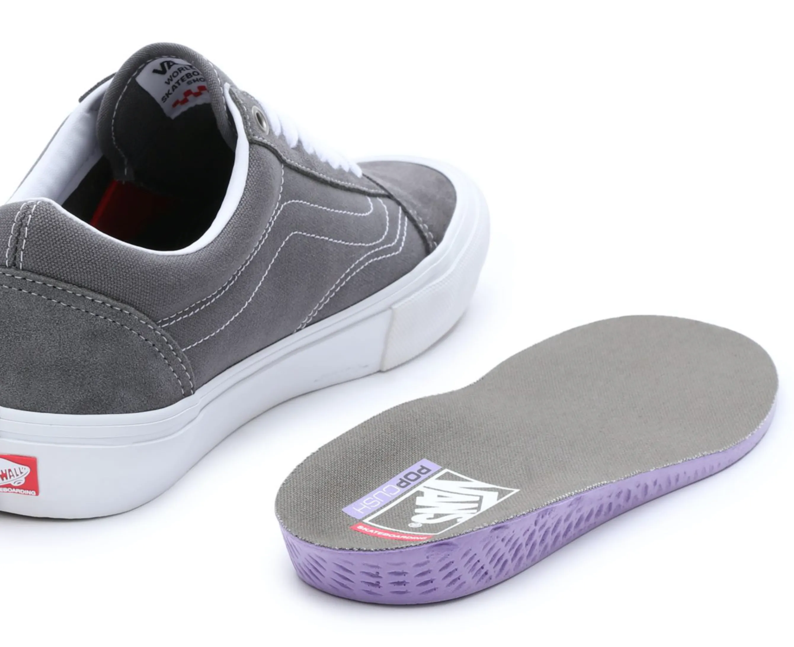 Vans Skate Old Skool Pro - Pewter/True White