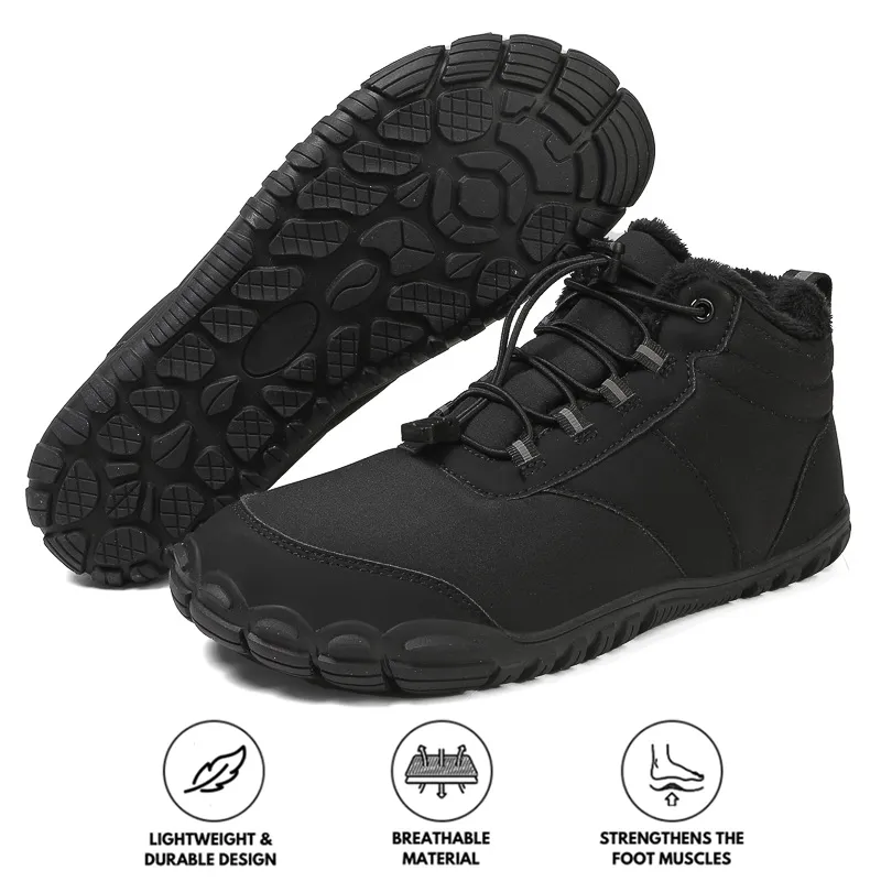 Warm Outdoor Leisure Snow Boots Non-slip & Waterproof Winter Barefoot Shoe (Unisex)