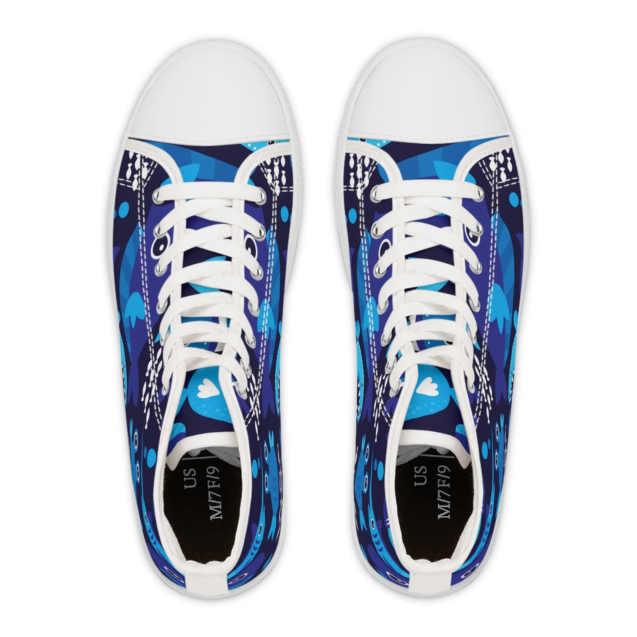 Whale Sea Creature Women's High Top Sneakers