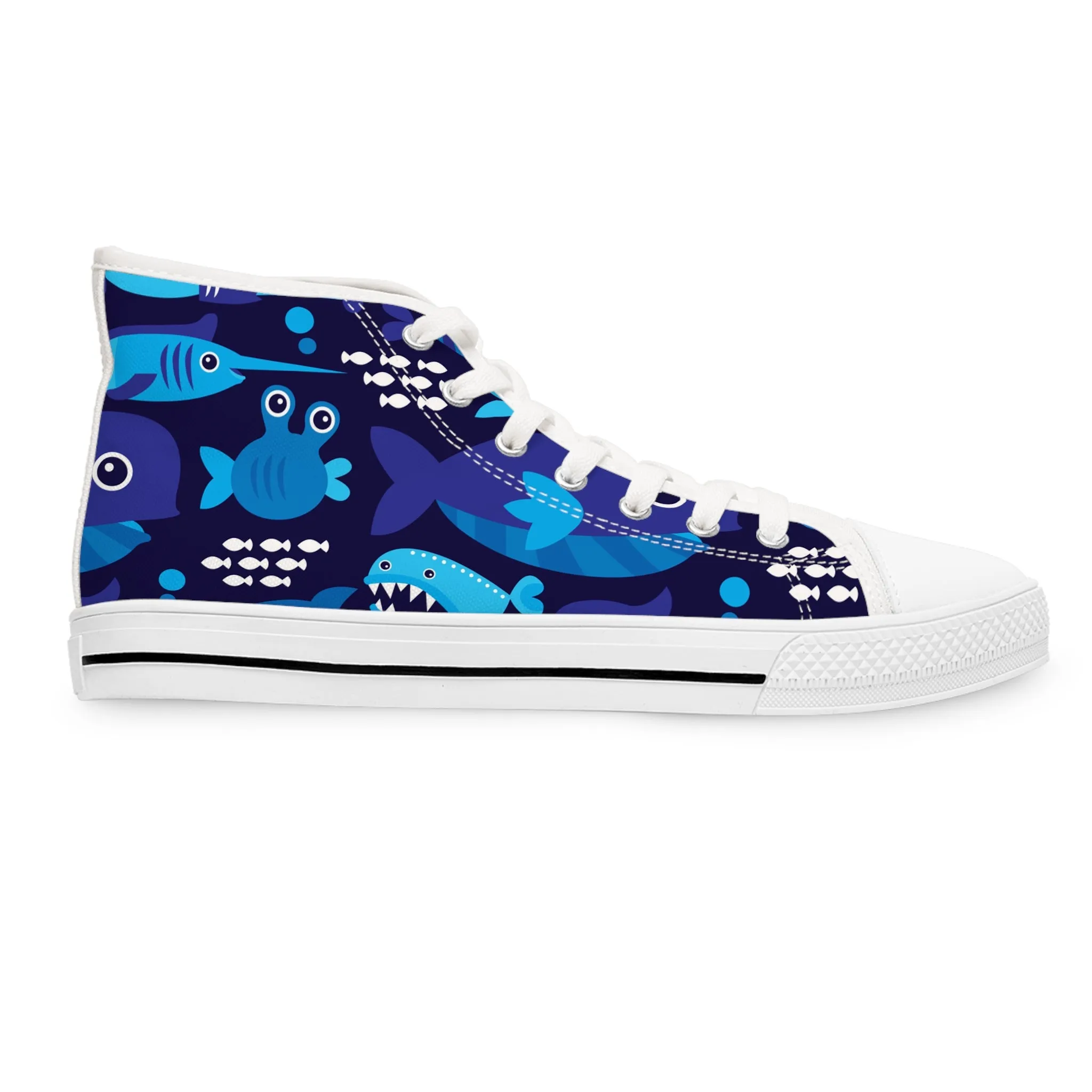 Whale Sea Creature Women's High Top Sneakers